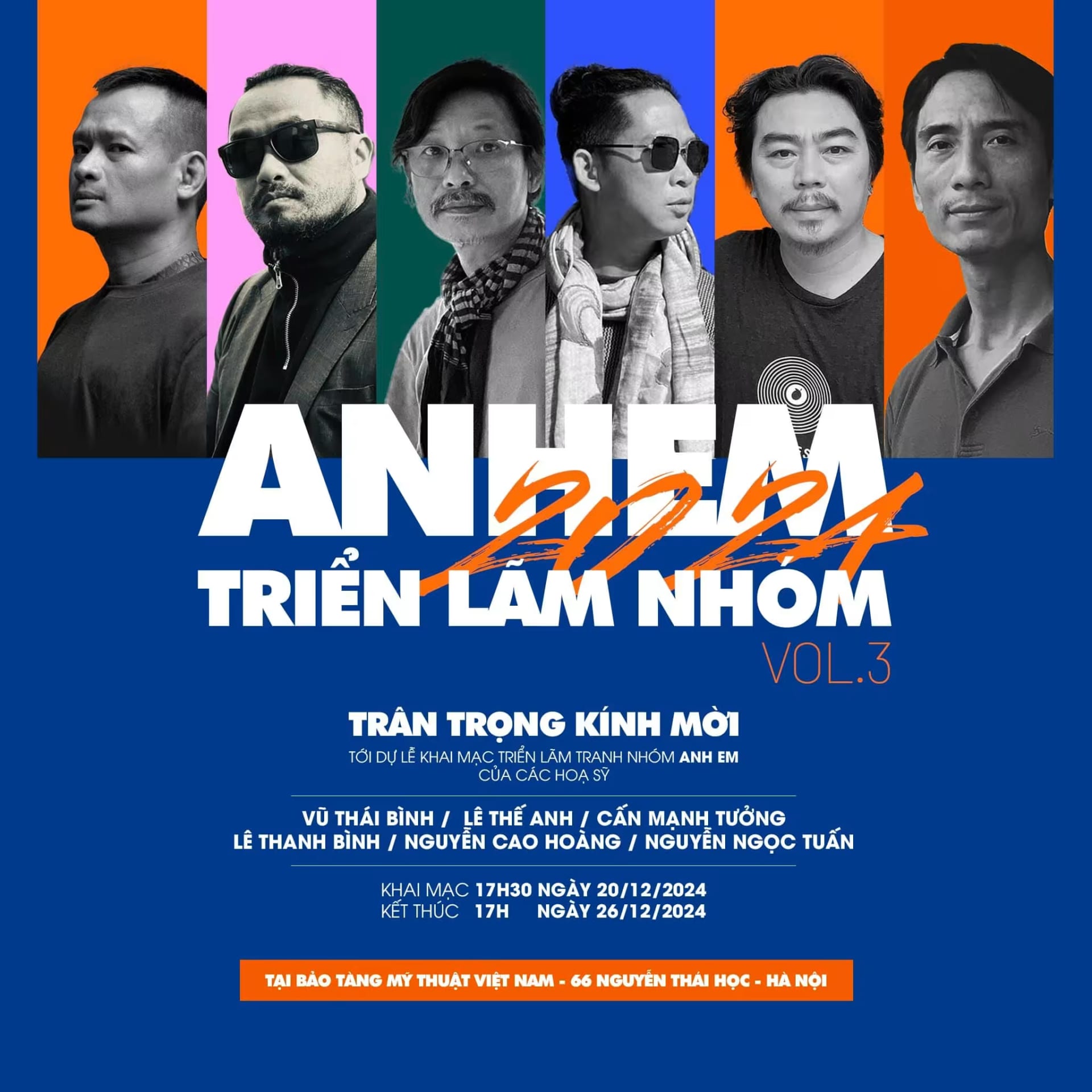 Poster triển lãm nhóm Anh Em 2024